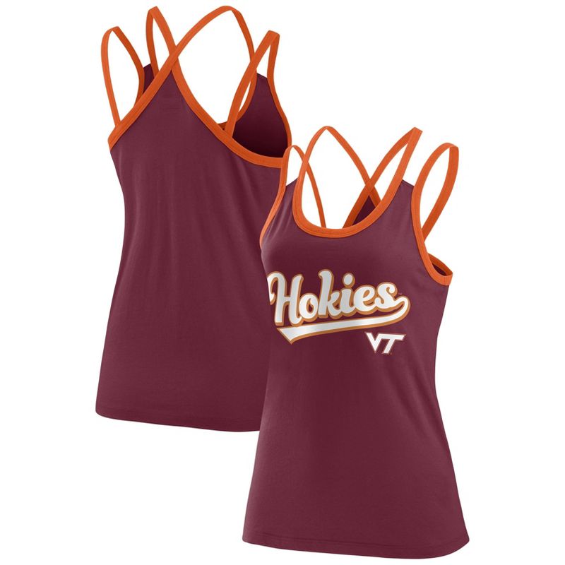 NCAA Virginia Tech Hokies Women&#39;s Two Tone Tank Top, 1 of 4