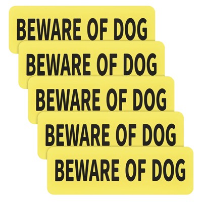 Unique Bargains Indoor Outdoor Yard Home Acrylic Self-adhesive Durable Beware of Dog Sign 3x9 Inch