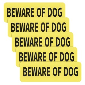 Unique Bargains Indoor Outdoor Yard Home Acrylic Self-adhesive Durable Beware of Dog Sign 3x9 Inch - 1 of 4