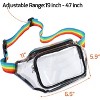 Hachikiko Clear Fanny Pack - Adjustable Rainbow Belt Bag for Women & Men, Transparent Waist Bag for Concerts, Travel, Beach, Events - 3 of 4
