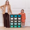 ECR4Kids Streamline 15 Cubby Tray Cabinet with 15 Scoop Front Storage Bins, 5x3, Grey Wash - 4 of 4