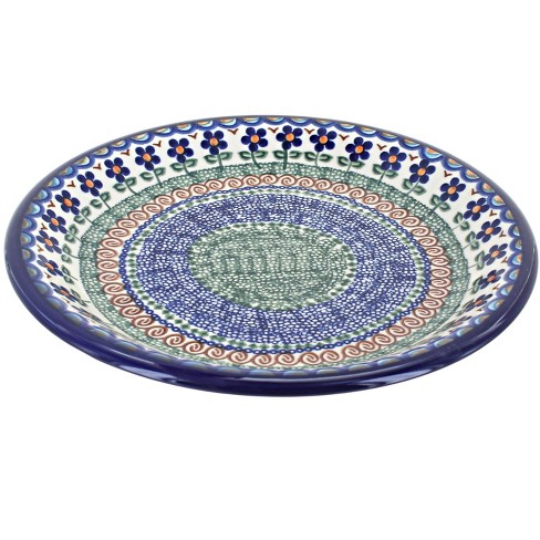 Polish Pottery - 8.5 Salad Plate - Blue Diamond - The Polish Pottery Outlet