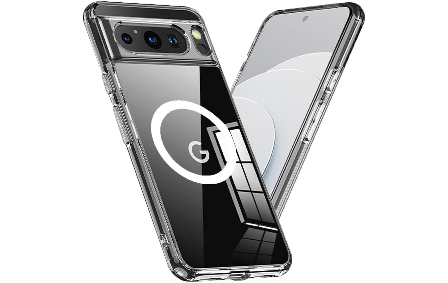 Entronix [Magnetic] Case Compatible with Pixel 10 Pro XL - [Hard Back] Slim Clear