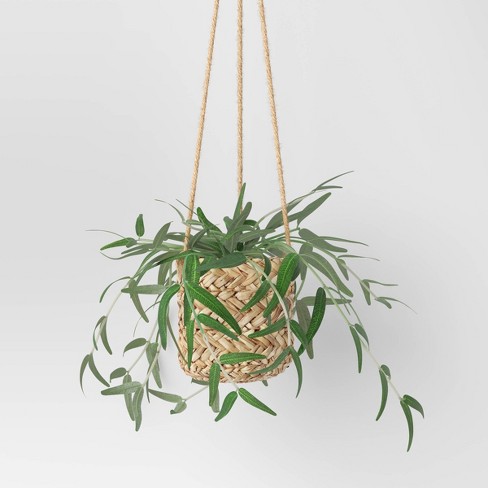 Faux Baby's-breath In Woven Pot Wall Sculpture Green - Threshold™ : Target