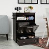 Tangkula Pet Feeding Station Furniture w/ Double Pull Out Dog Bowl Food Cabinet - 3 of 4
