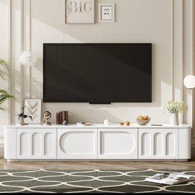 70.9" TV Stand For 75 Inch TV, Modern Entertainment Center With 2 Storage Cabinets And 2 Drawers, Media Console Table For Living Room Home Office