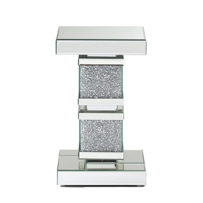Passion Furniture Decor 21 in. H Silver Pedestal