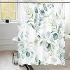 LunaLulinlk Green Eucalyptus Fabric Shower Curtain - 4 of 4