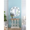 VYNXARIA Console Tables - 32 Inch Classic Vintage White Wash Table with Brown Wood Top - 2 of 4