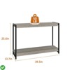 Farmhouse Console Table, 40" Entryway Table with Storage Slatted Style 2-Tier Sofa Table - 3 of 4