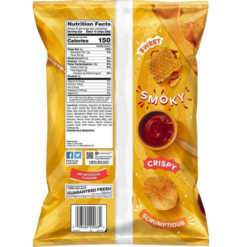 Lay's Honey Barbecue Flavored Potato Chips - 7.75oz, 3 of 5