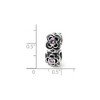 Black Bow Jewelry Sterling Silver and Pink Cubic Zirconia Connector Bead Charm - 3 of 4