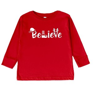 The Juniper Shop Believe Christmas Toddler Long Sleeve Tee - 1 of 3