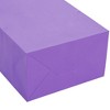 Blue Panda 25 pcs 5"x3.15"x9" Purple Kraft Paper Gift Bags, Party Favor, Shopping Bags with Handles - 4 of 4