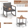 IULULU 3-Pc Outdoor Wicker Rocker Set with Table & Cushions - 2 of 4