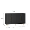 Lyngins Sideboard Buffet Cabinets with 4 Doors Metal Handles,Metal Legs,Corrugated Fluted Coffee Bar Cabinets,Credenzas for Kitchen,Entryway - 3 of 4