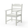 Patio Dining Chair With Armset Set Of 2, HIPS All-Weather Dining Chair With Imitation Wood Grain - 2 of 4