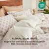 Cotton Duvet Cover Boho Textured Embroidery Jacquard Duvet Cover Set Soft and Breathable Bedding Set for All Seasons - 3 of 4