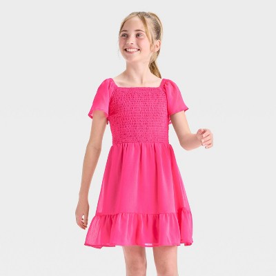 Girls' Short Sleeve Chiffon Dress - Cat & Jack™