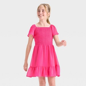 Girls' Short Sleeve Chiffon Dress - Cat & Jack™ - 1 of 3
