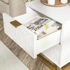 Whizmax Nightstand with 2 Drawer, Storage Side Table suitable for Bedroom, Living Room, Stylish White Finish - 2 of 4