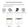 Anybear 7pc Dining Table Set with Faux Marble Compact 55Inch Kitchen - 2 of 4