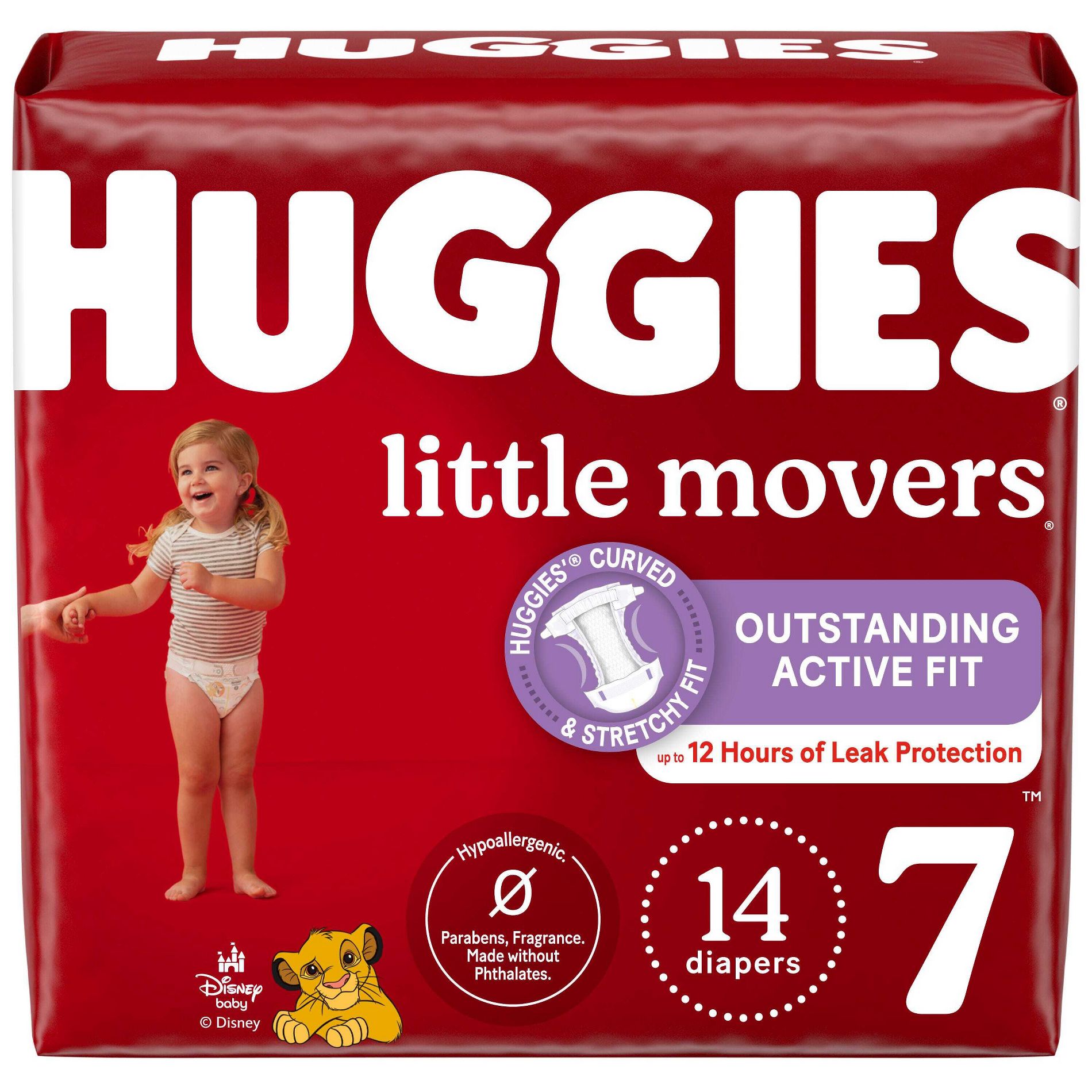 Huggies Little Movers Diapers - Size 7 - 14ct