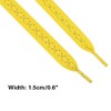 INSPIRE CHIC Wide Flat Cross Reflective Braided Decorative Shoelace for Sneakers Skate Boots 2 Pairs - 3 of 4