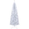 YOOCOZZ  Christmas Decoration - 6&7 FT Unlit Pencil  Douglas Fir Artificial Christmas Tree, with Realistic Branches, Halloween Tree with Tips, White - 3 of 4