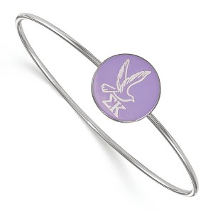 Black Bow Jewelry Sterling Silver Sigma Kappa Greek Life Bangle Bracelet 7 Inch - 1 of 3