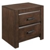 Espresso Finish Two Drawers Nightstand 1pc Contemporary Bold Framing Wooden Bedroom Furniture - 2 of 4
