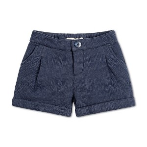 Hope & Henry Girls' Cuffed Fleece Dress Short, Kids - 1 of 4