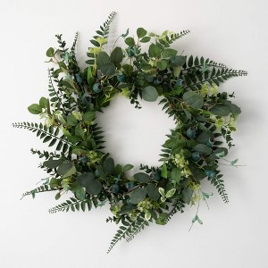 Sullivans Green Pod Foliage Wreath - 1 of 3