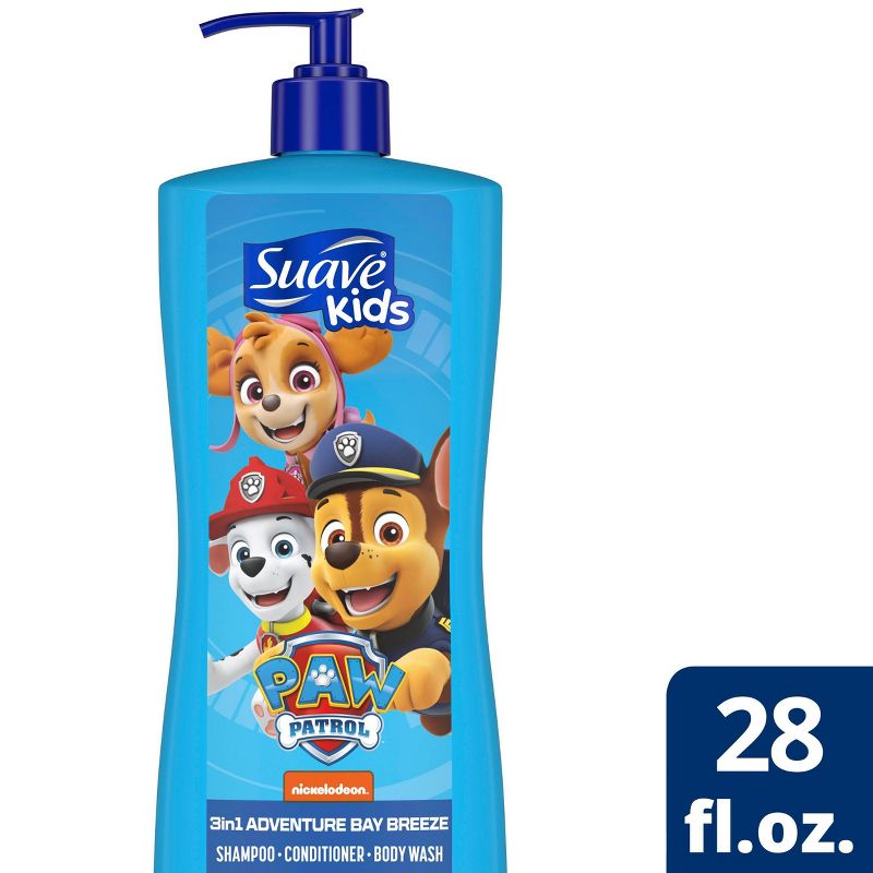 Suave Kids Paw Patrol 3-in-1 Shampoo + Conditioner &#38; Body Wash - 28 fl oz, 1 of 10