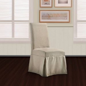 Faustine Accent Chair Tan Fabric/Salvaged Light Oak Finish - Acme Furniture - 1 of 4