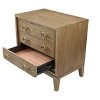 Vynxaria Softer Modern 3-Drawer Nightstand - USB Charging Ports, Elm Veneers, Felt/Cedar Lined Drawers, Latte Finish - 3 of 4