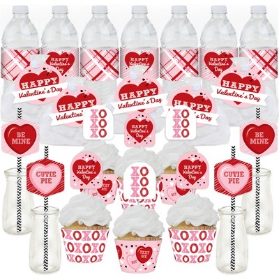 Big Dot of Happiness Conversation Hearts - Valentine’s Day Party Favors and Cupcake Kit - Fabulous Favor Party Pack - 100 Pieces