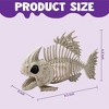 Joyfy 2 PCS 9.5" Halloween Fish Skeleton Decorations Plastic Fish Bone Halloween Indoor Outdoor Decor Party Favors Haunted House Graveyard Props - 2 of 4