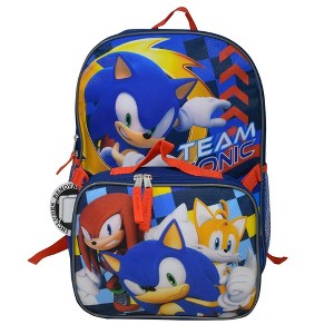 Accessory Innovations Company Sonic the Hedgehog "Team Sonic" 16 Inch Backpack with Lunch bag - 1 of 4