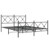 vidaXL Metal Bed Frame without Mattress with Footboard Black 59.1"x78.7" - 3 of 4
