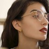14K Gold Plated Hoop Earring Small Square Huggies Hoops for Women, Minimalist Cute Earrings for Women Girls Gift, Gold Silver Rose Gold Black and CZ - 2 of 4