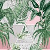 Millennial Jungle Green and Pink Tropical Leaves Paste the Wall Wallpaper - 4 of 4
