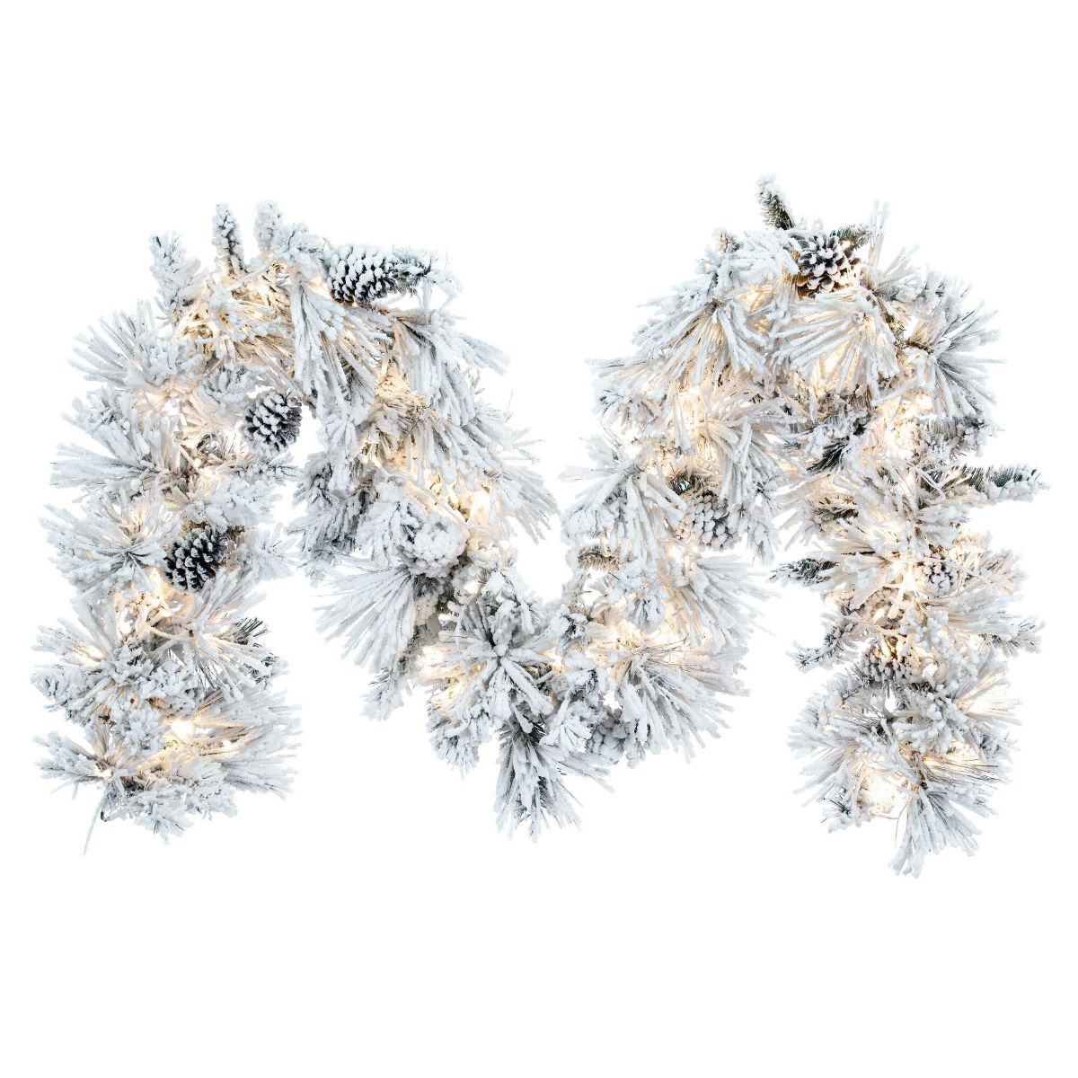 Vickerman Flocked Atka Artificial Christmas Garland - thumbnail 3