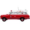 1969 Chevrolet C-10 Ambulance "Los Angeles City Fire Department" Red and White "5 Alarm" 1/50 Diecast Model by Iconic Replicas - 2 of 4