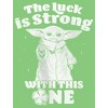 Girl's Star Wars: The Mandalorian Grogu St. Patrick's Day Stars Luck is Strong with this One T-Shirt - image 2 of 4