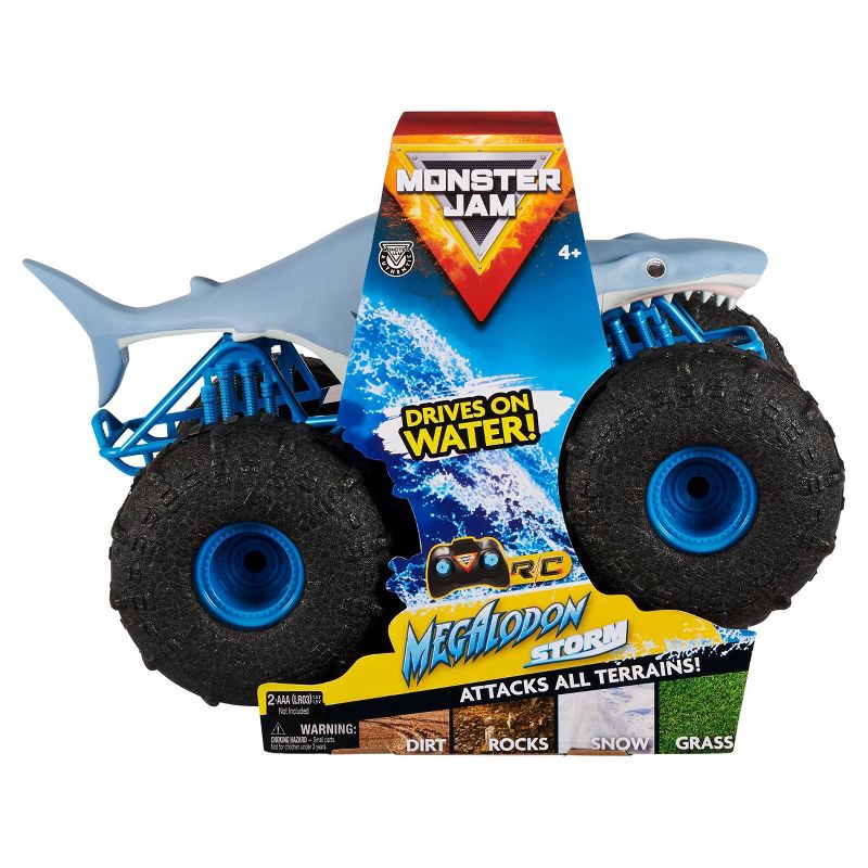 Monster Jam Official Megalodon Storm All-Terrain Remote Control Monster Truck - 1:15 Scale, 3 of 16
