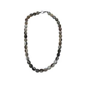 Michelle Marie Boutique's Men's Brown and White Striped Agate Necklace - 1 of 4