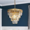 ALOADECOR 3-Light 13" Glam Tierd Chandelier With Crystal Accents - 2 of 4