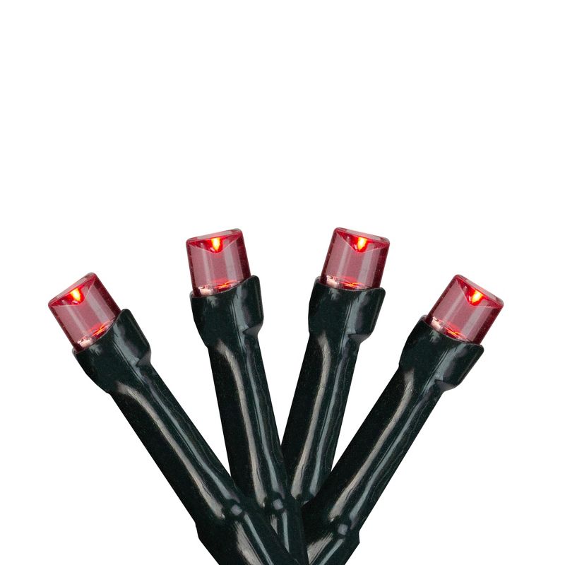Northlight Battery Operated LED Christmas Lights - Red - 9.5' Black Wire - 20ct, 1 of 4