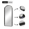 Wooakway 71'' x 31'' Modern Arch Top Metal Bathroom Mirror Decorative Wall Mirror Full Length Mirror Floor Mirror - 4 of 4
